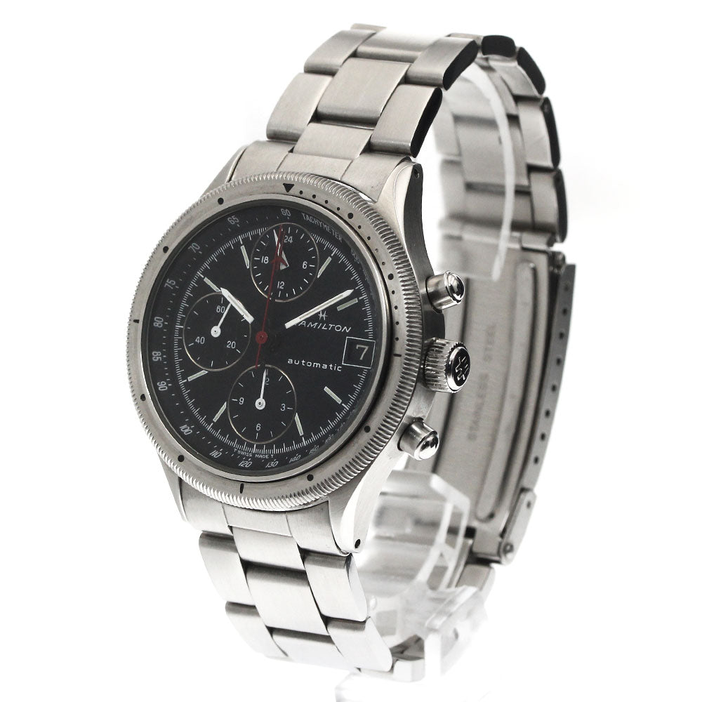 HAMILTON Lemania HTC5100 Chronograph black Dial Automatic Men's Watch_884459