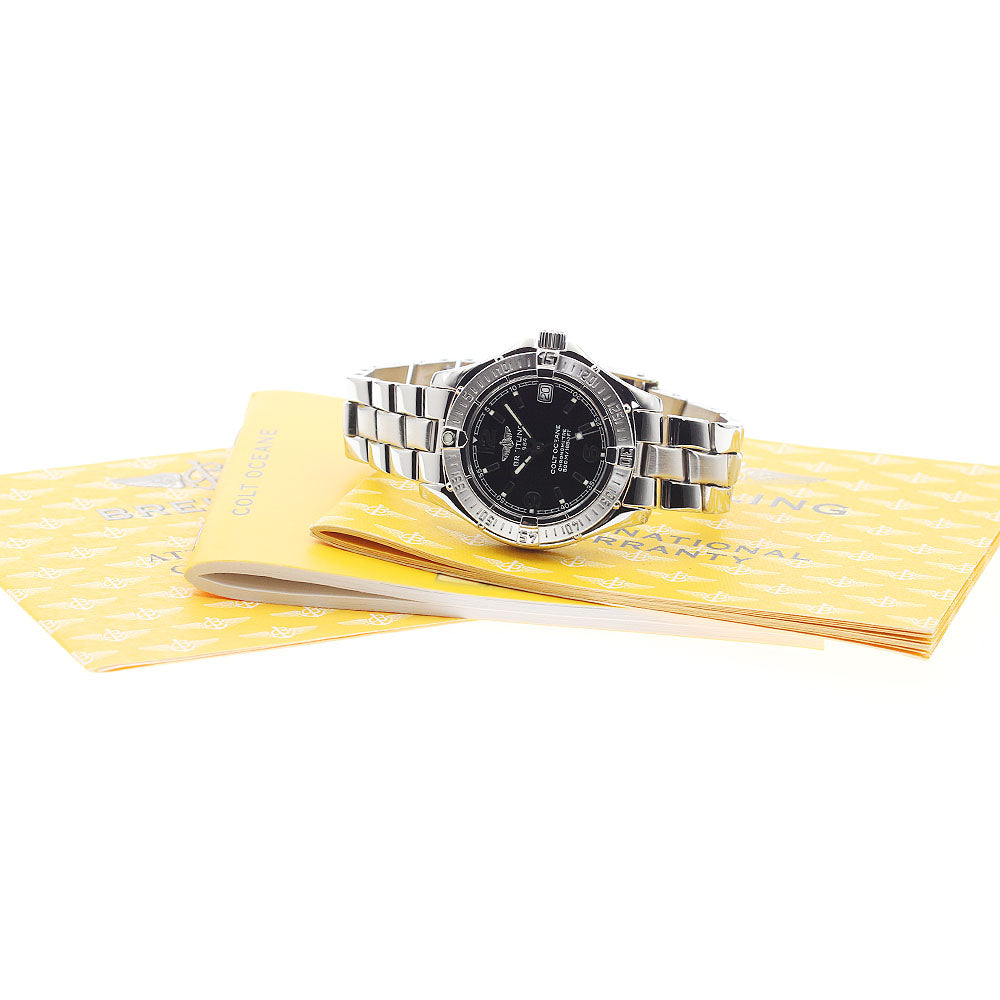 BREITLING Colt Ocean A77350 Date black Dial Quartz Ladies Watch_884465