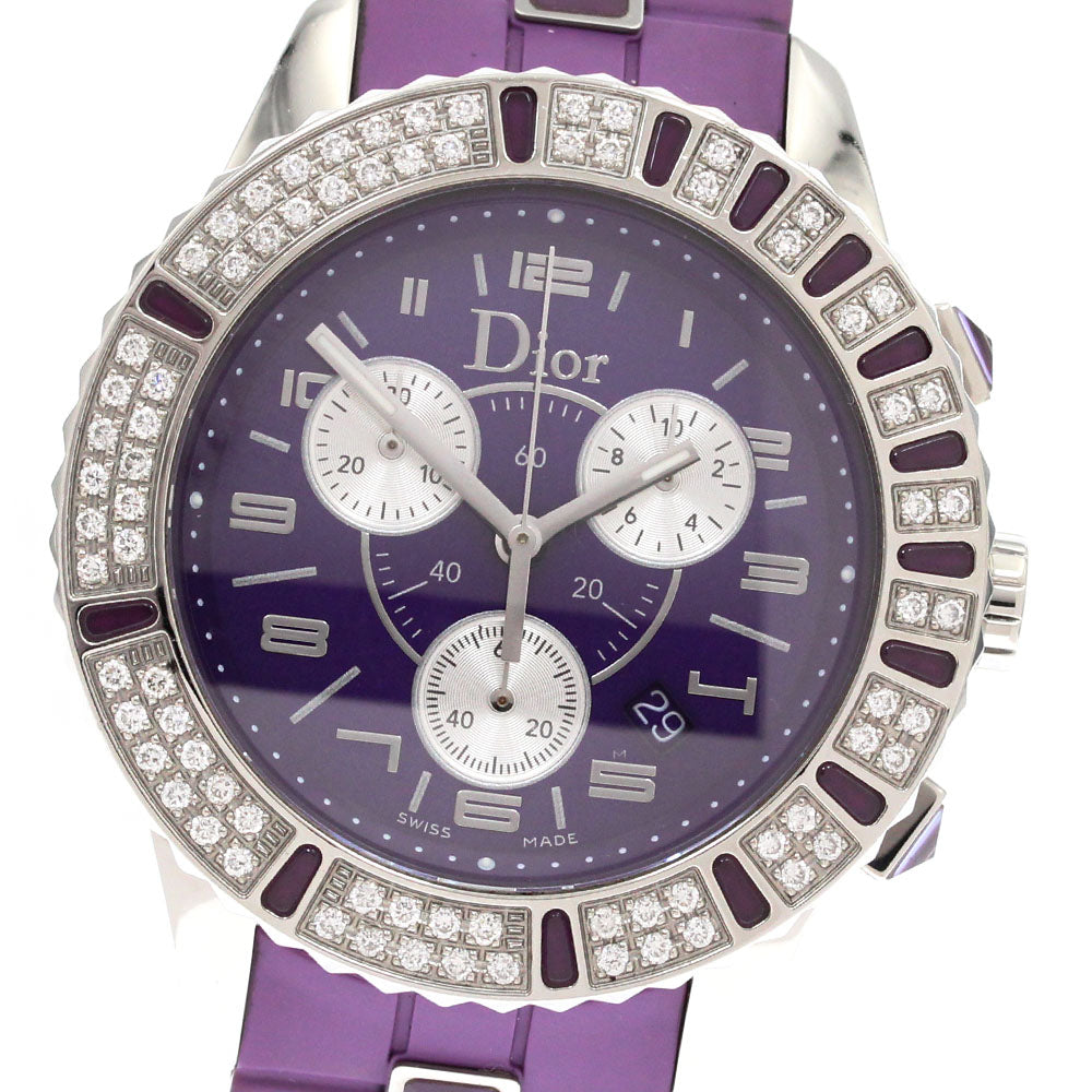 Dior crystal CD11431J diamond bezel chronograph Quartz Ladies Watch_884473