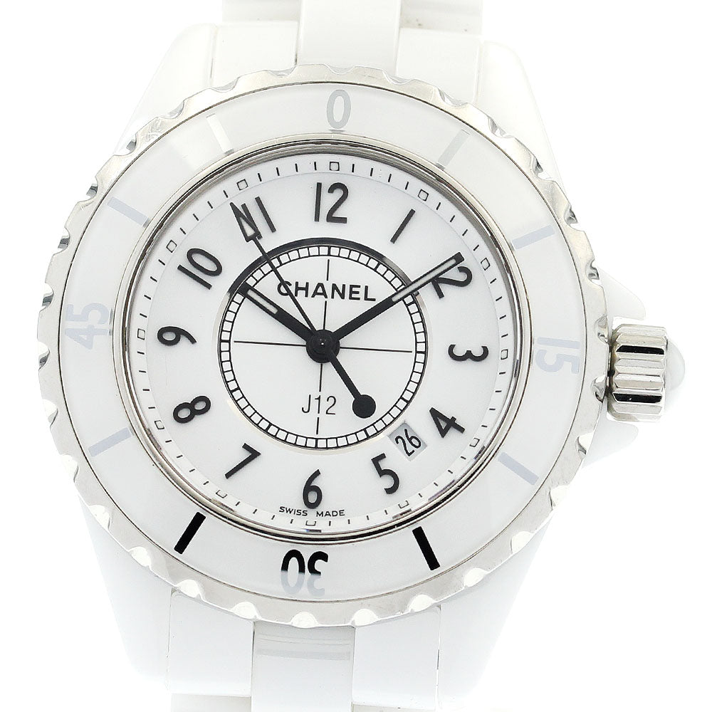 CHANEL J12 33mm H0968 White Ceramic white Dial Quartz Ladies Watch_884478