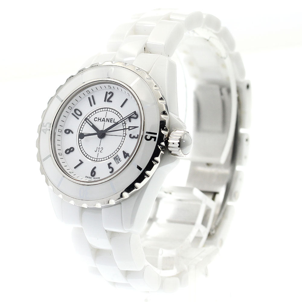 CHANEL J12 33mm H0968 White Ceramic white Dial Quartz Ladies Watch_884478