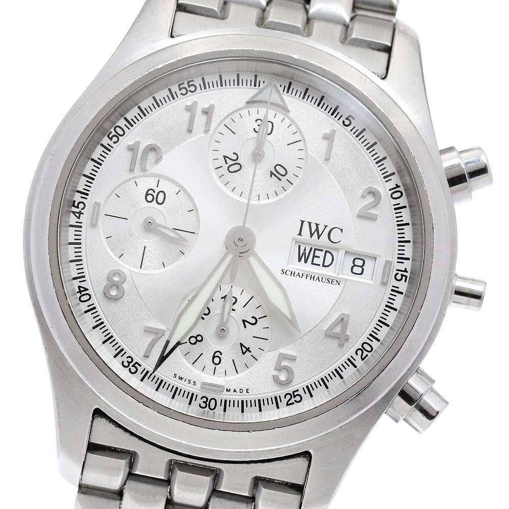 IWC SCHAFFHAUSEN スピットファイアー IW370628 Chronograph day date Silver Dial Automatic Men's Watch_884510