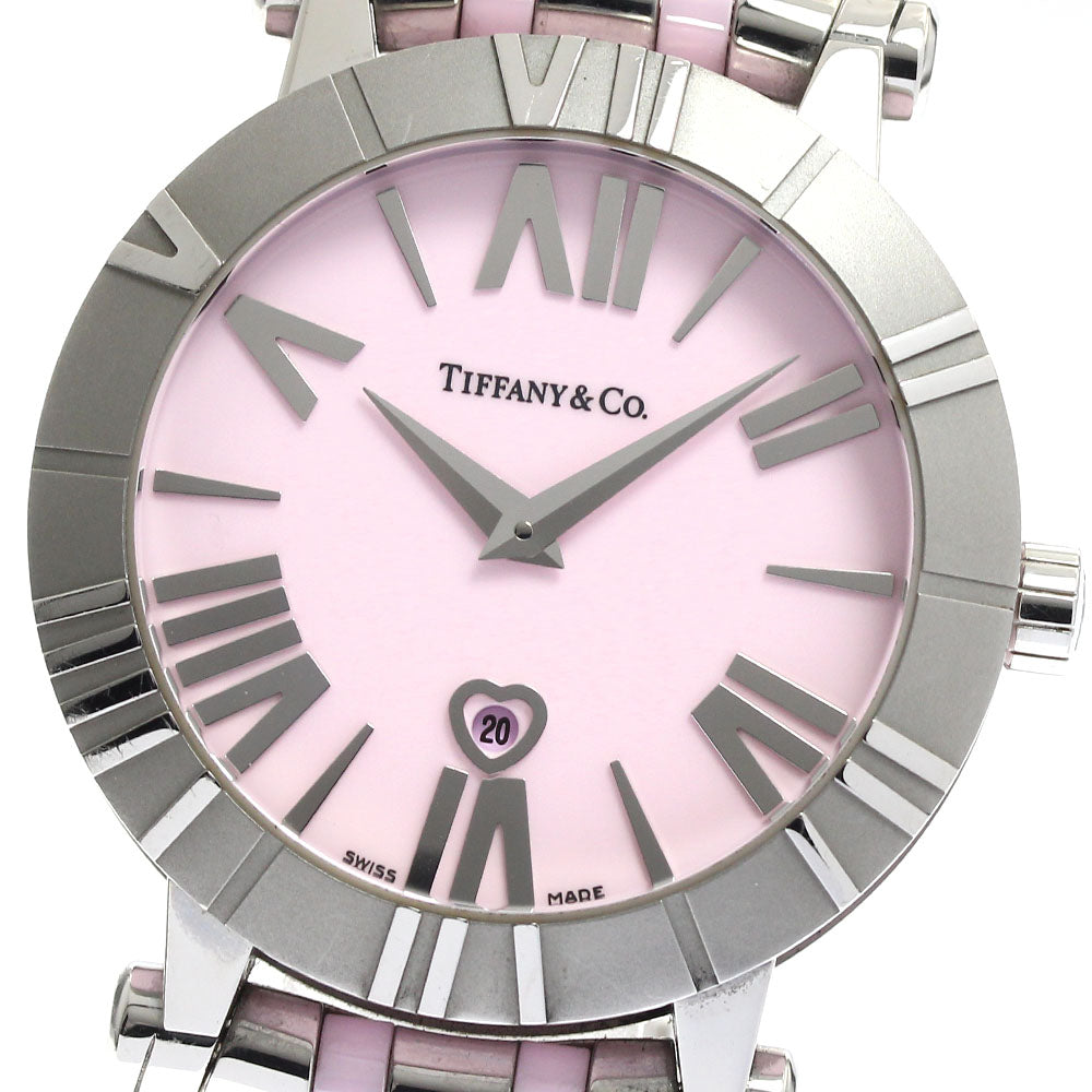 TIFFANY&Co. Atlas Z1301.11.11A31A00A Date pink Dial Quartz Ladies Watch_884543