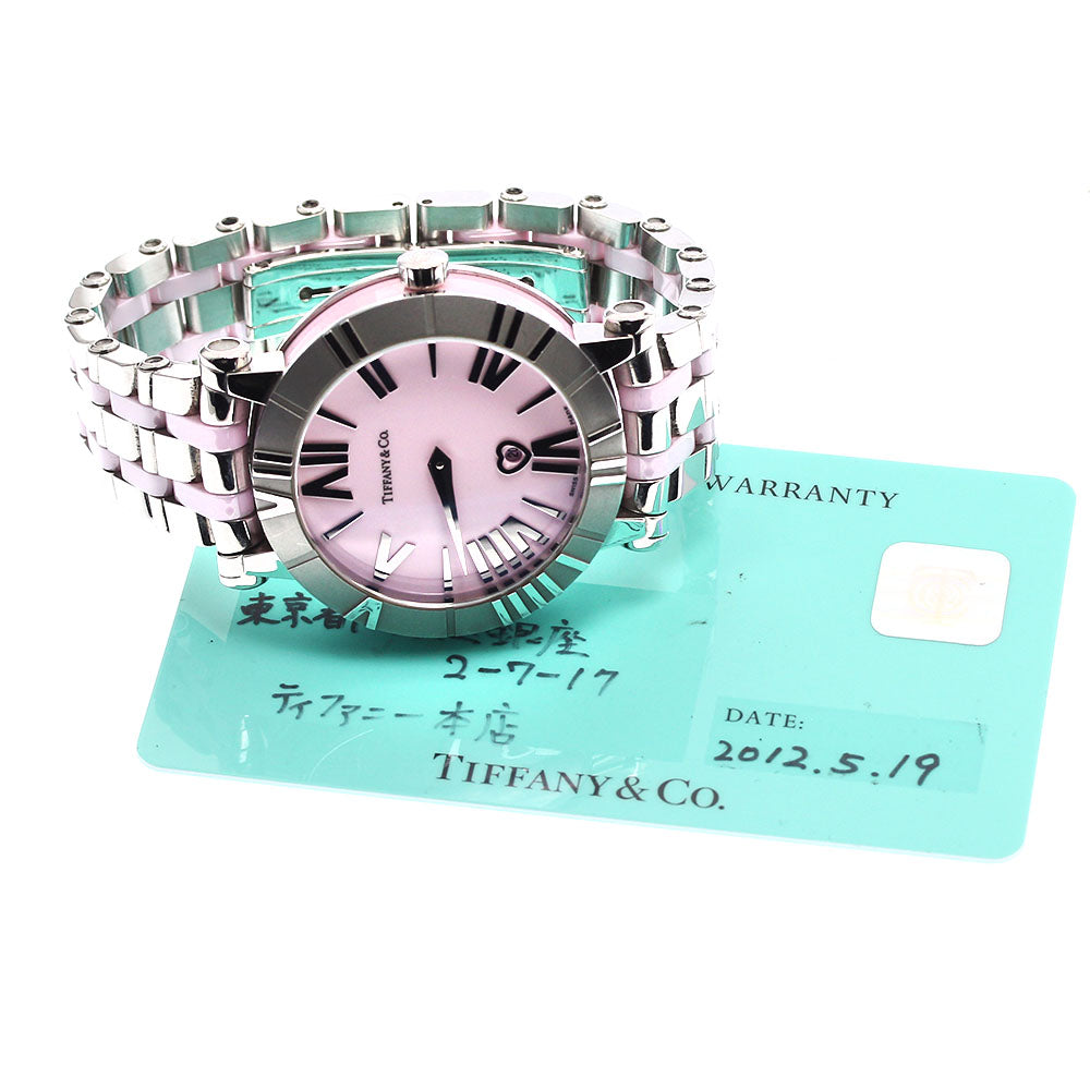 TIFFANY&Co. Atlas Z1301.11.11A31A00A Date pink Dial Quartz Ladies Watch_884543