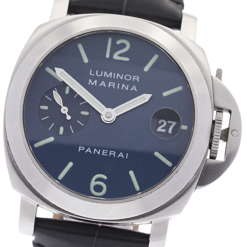 PANERAI Luminor Marina PAM00070 Small Second Date blue Dial Automatic Men's Watch_884545
