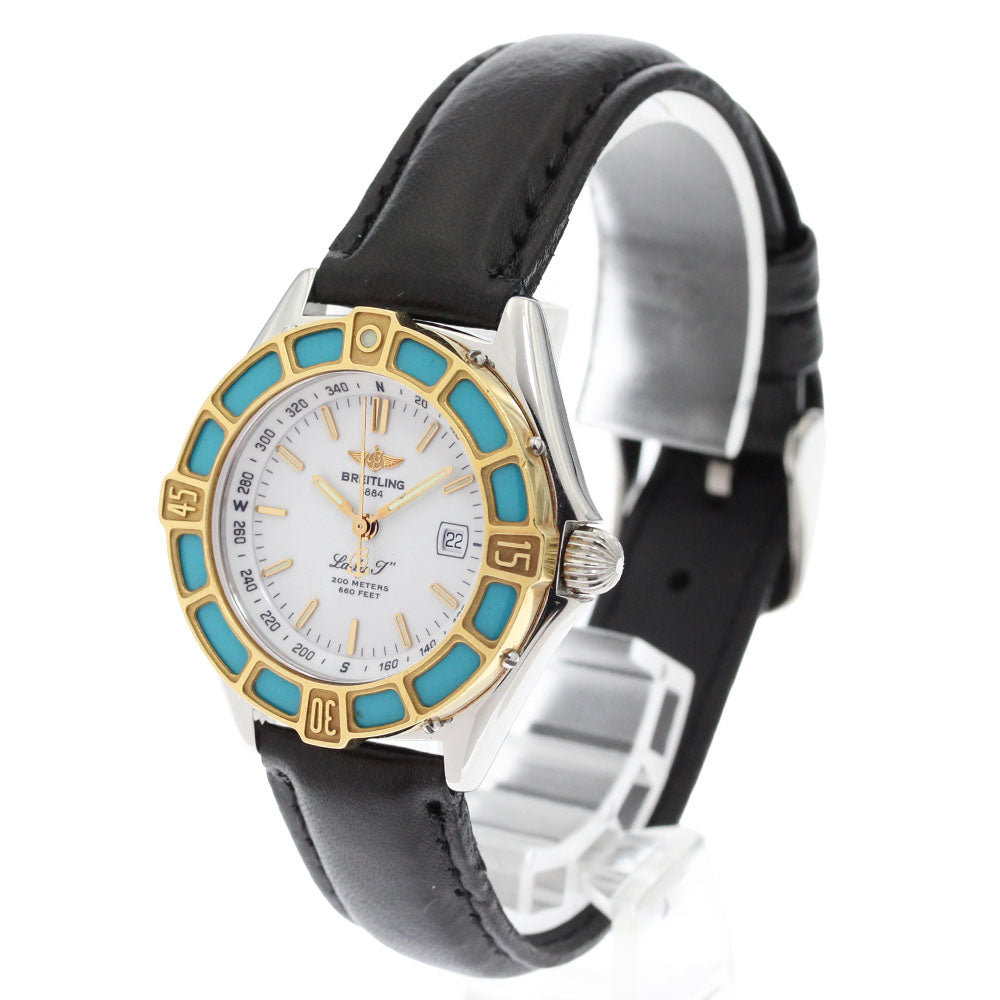 BREITLING Lady J D52065 Date YG bezel white Dial Quartz Ladies Watch_884549