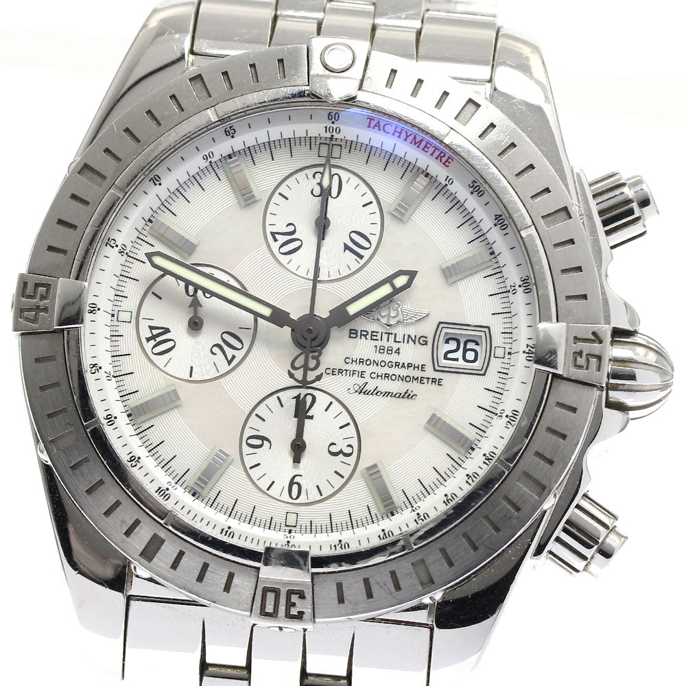 BREITLING Chronomat Evolution A13356 White shell dial White shell Dial Automatic Men's Watch_884553
