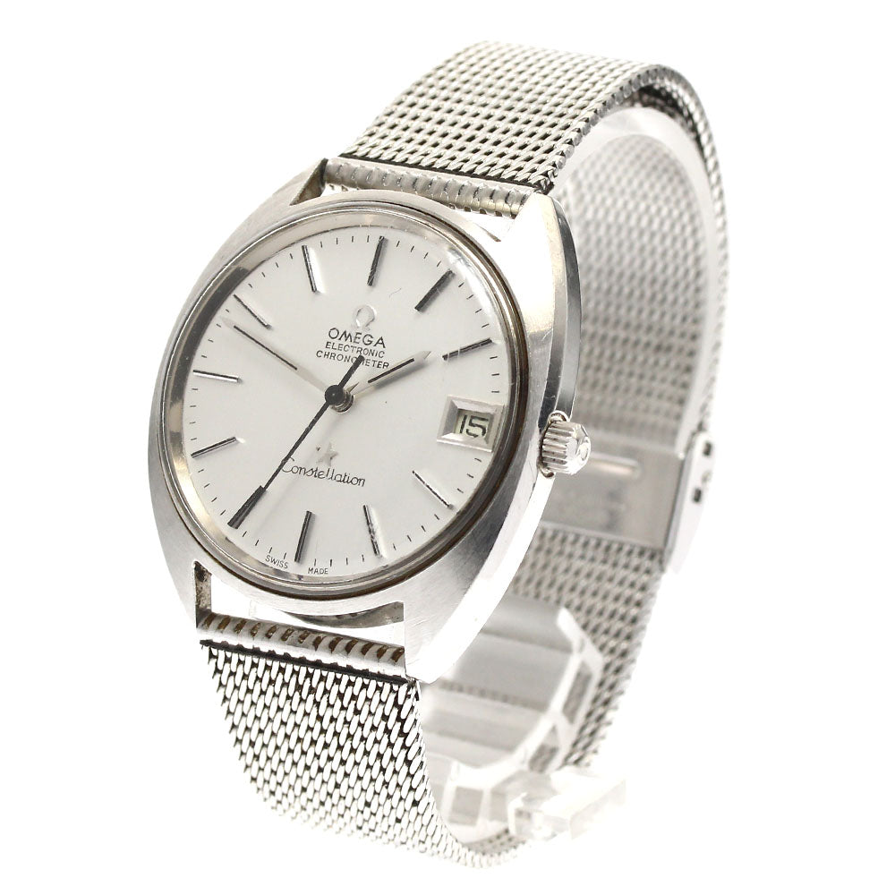 OMEGA Constellation Electronic date Silver Dial tuning fork Men's Watch_884571