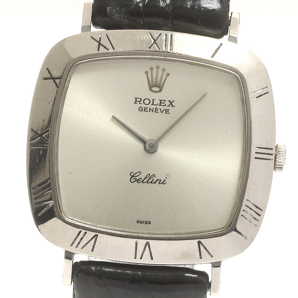 ROLEX Cellini 3830 K18WG Cal.1600 Silver Dial Hand Winding Men's Watch_884585