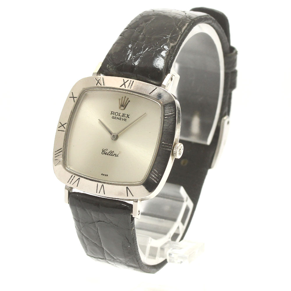 ROLEX Cellini 3830 K18WG Cal.1600 Silver Dial Hand Winding Men's Watch_884585