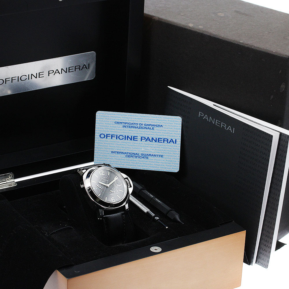 PANERAI Luminor PAM00090 Date power reserve black Dial Automatic Men's_884590