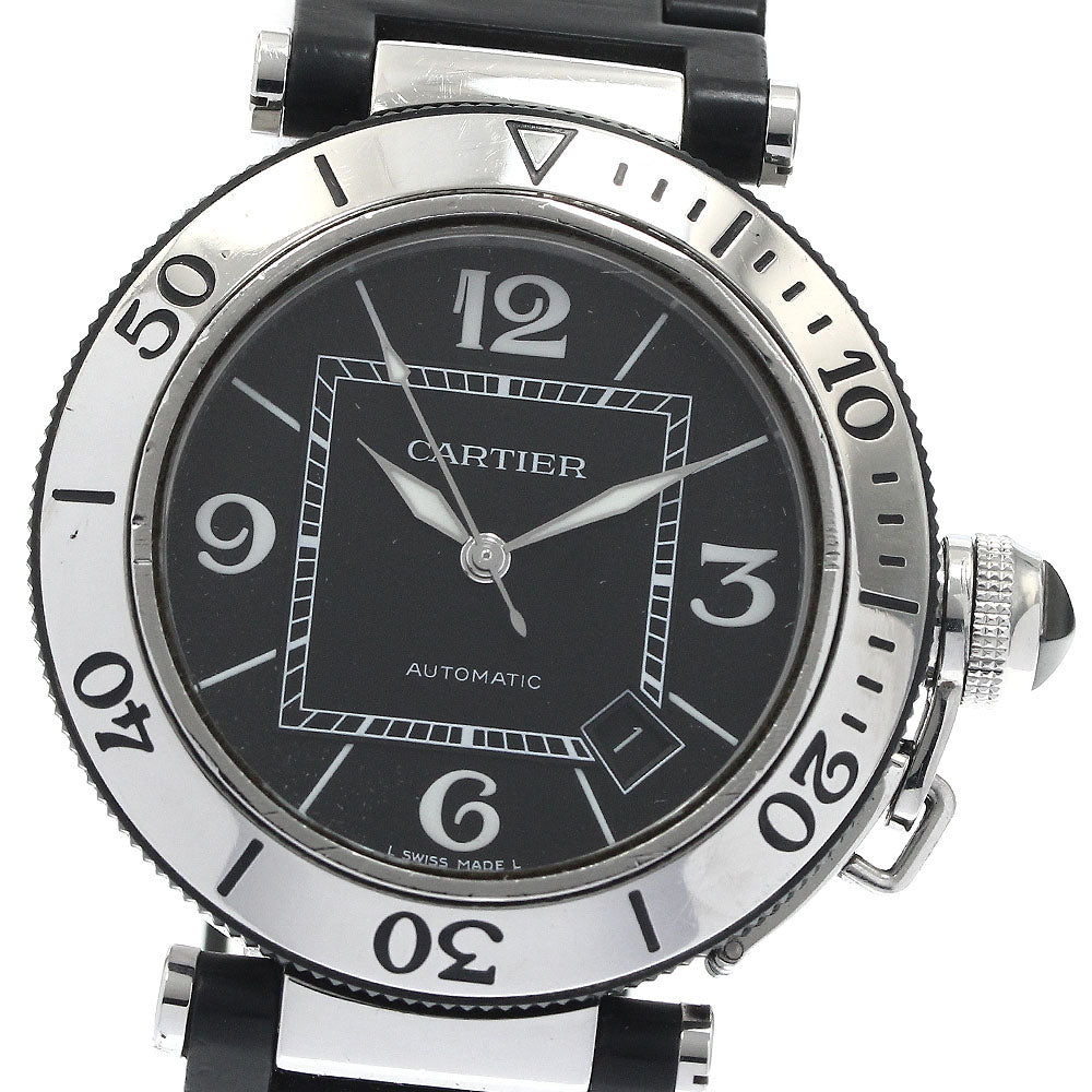 CARTIER Pacha Sea timer W31077U2 Date Black Dial Automatic Men's Watch_884600