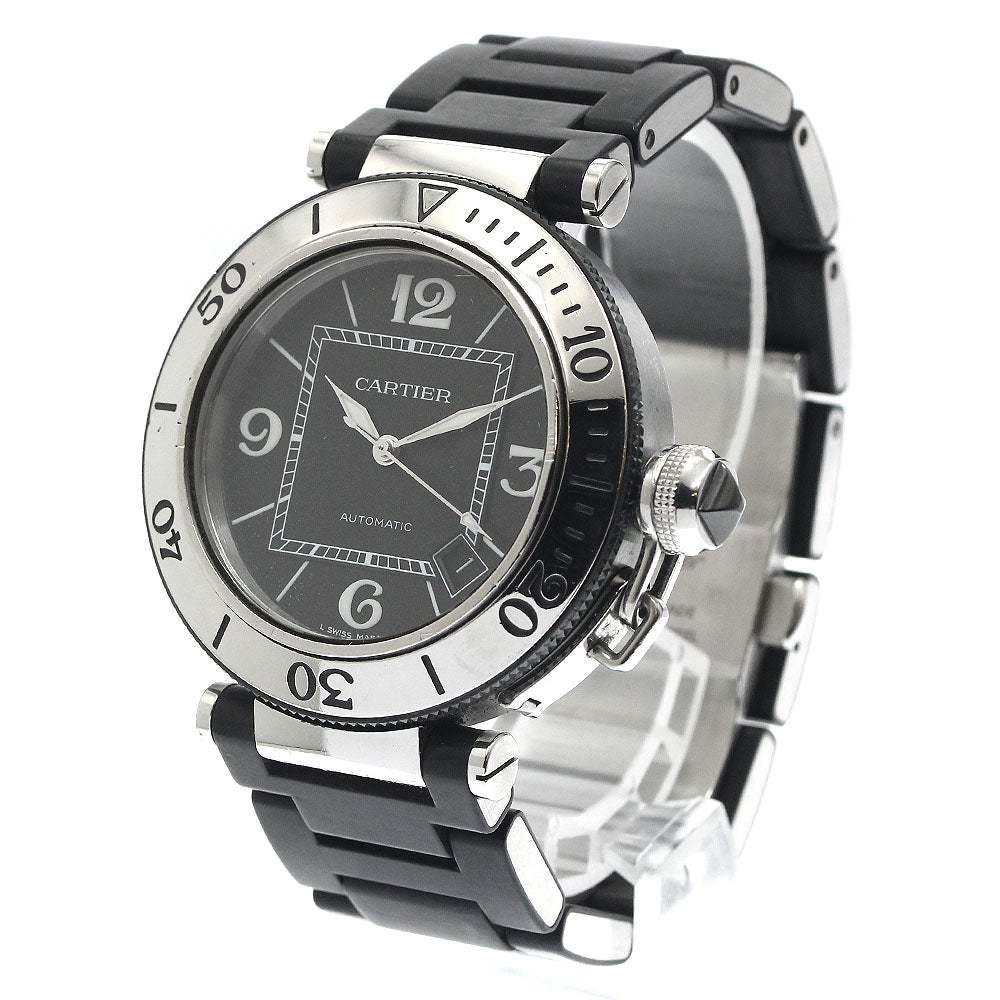 CARTIER Pacha Sea timer W31077U2 Date Black Dial Automatic Men's Watch_884600