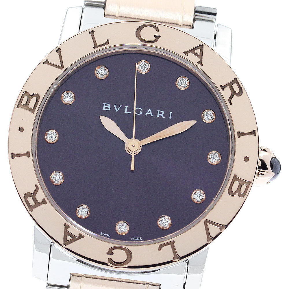 BVLGARI BVLGARIBVLGARI BBLP33SG 12P diamond purple Dial Automatic Boy's _884609