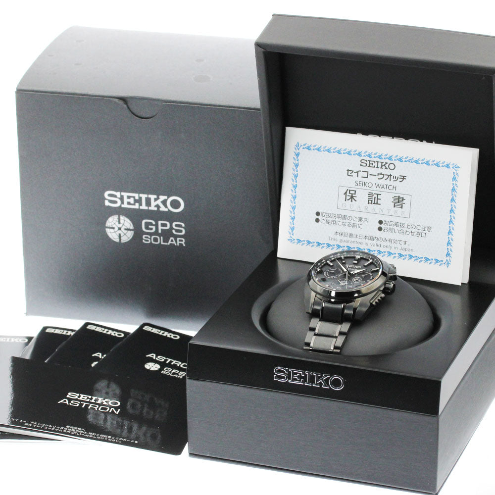 SEIKO Astron SBXC069/5X53-0AV0 GPS black Dial Solar Powered Radio Men's_884630