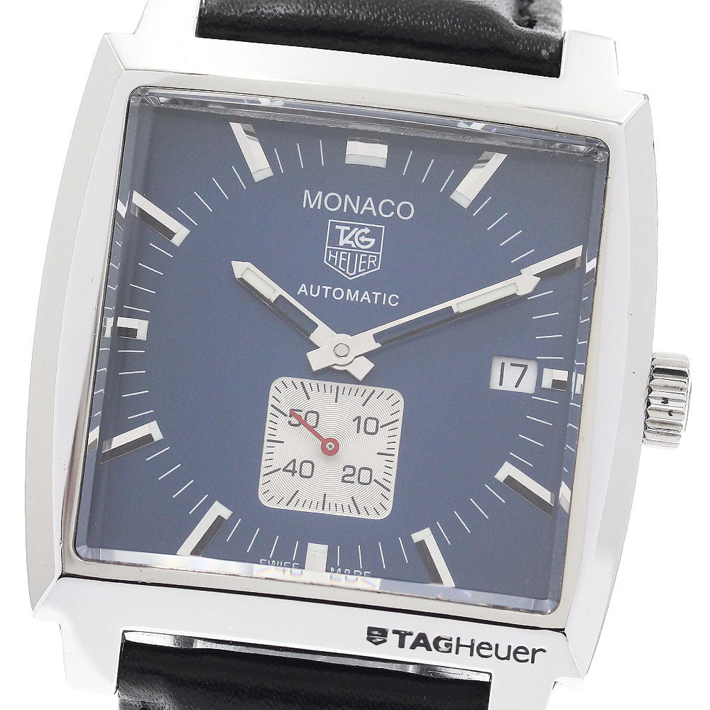 TAG HEUER Monaco WW2111 Date Navy Dial Automatic Men's Watch_884639