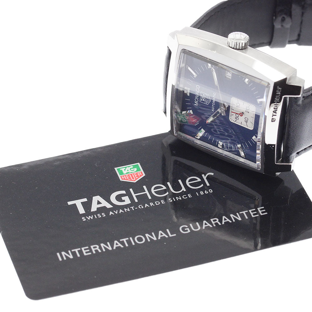 TAG HEUER Monaco WW2111 Date Navy Dial Automatic Men's Watch_884639
