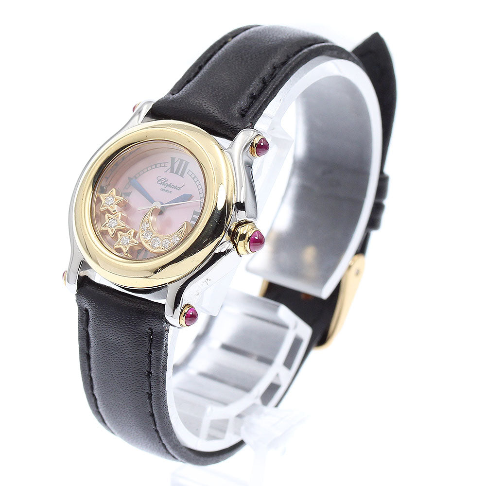 Chopard Happy sports moon star 27/8246-21 diamond Pink shell Dial Quartz Ladies Watch_884656
