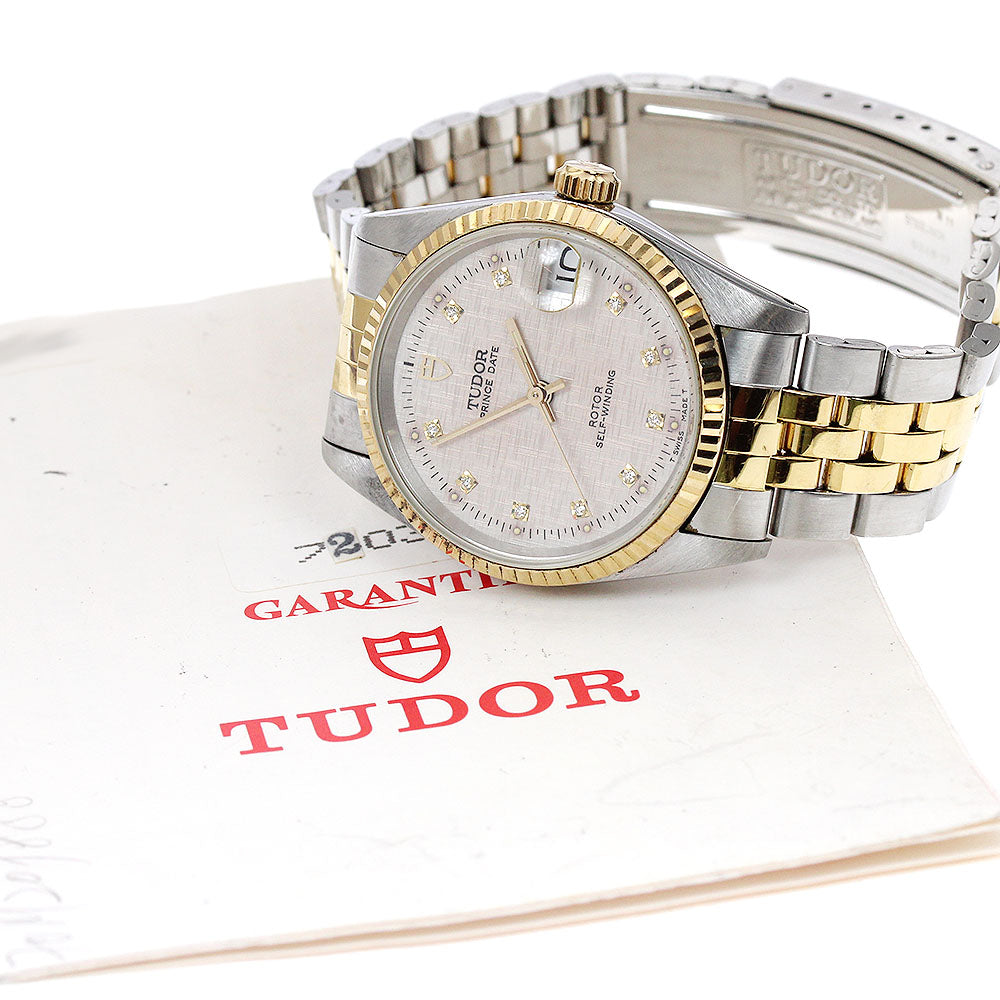 TUDOR Prince Date 72033 10P diamond Automatic Boy's Watch_884657