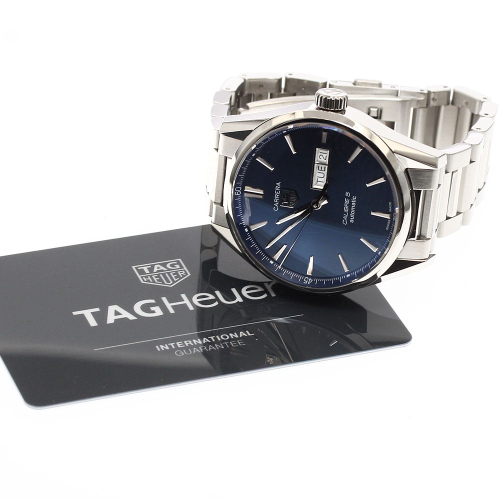 TAG HEUER Carrera Caliber 5 WAR201E Day date Navy Dial Automatic Men's_884663