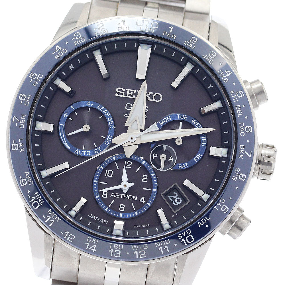 SEIKO Astron SBXC001/5X53-0AB0 GPS day-date Solar Powered Radio Men's_884665