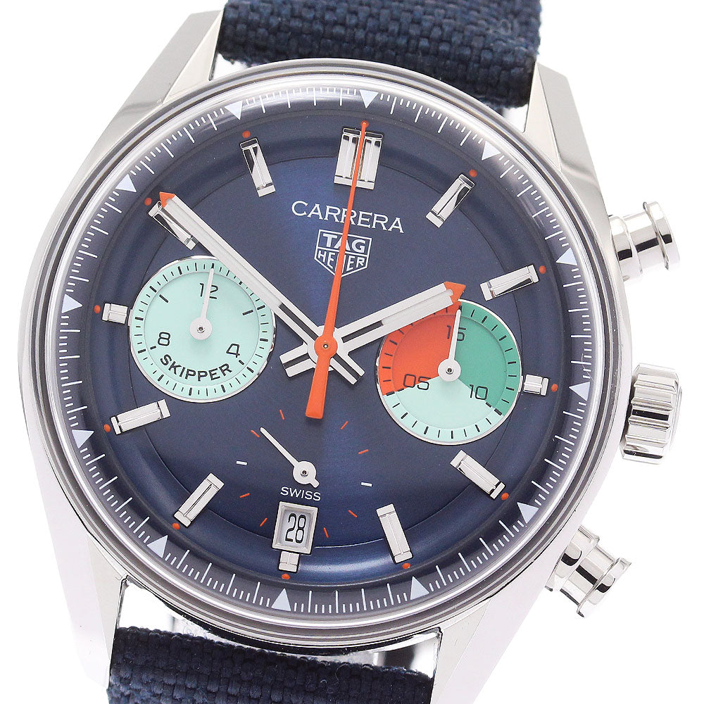 TAG HEUER Carrera Skipper CBS2213 Chronograph Navy Dial Automatic Men's_884670