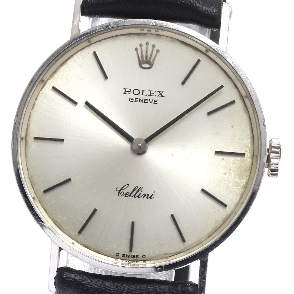 ROLEX Cellini 3833 K18WG Cal.1600 Silver Dial Hand Winding Men's Watch_884675