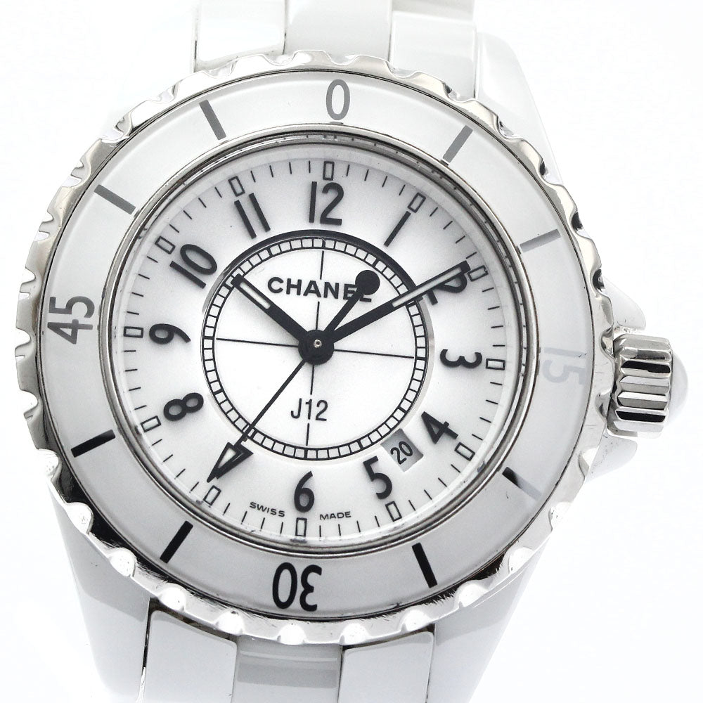 CHANEL J12 33mm H0968 White Ceramic white Dial Quartz Ladies Watch_884697