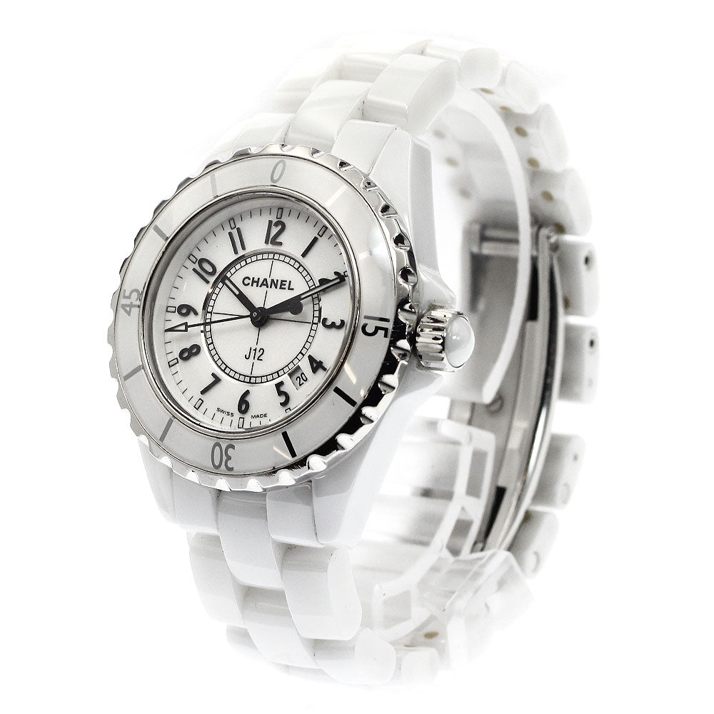 CHANEL J12 33mm H0968 White Ceramic white Dial Quartz Ladies Watch_884697