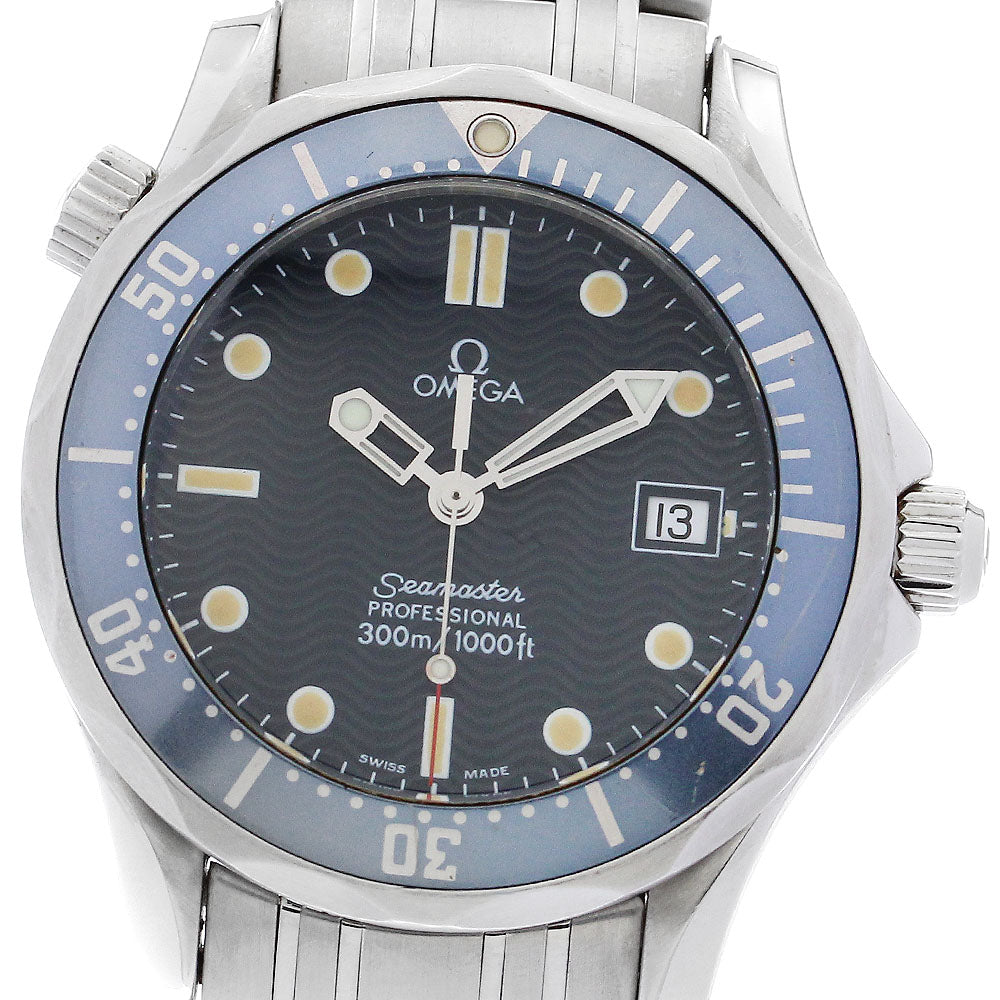OMEGA Seamaster300 2561.80 Date Navy Dial Quartz Boy's Watch_884790