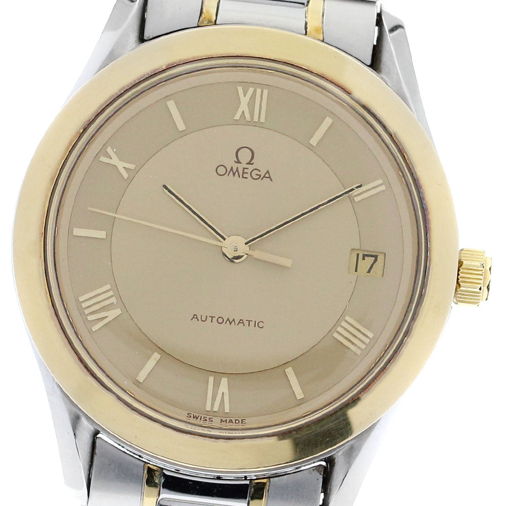 OMEGA Classic 3300.10 YG bezel date gold Dial Automatic Men's Watch_884841