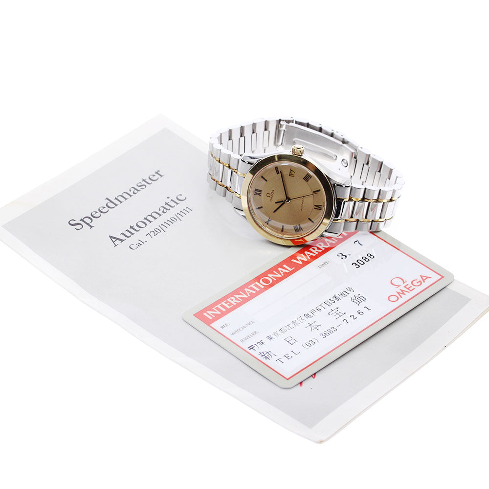 OMEGA Classic 3300.10 YG bezel date gold Dial Automatic Men's Watch_884841