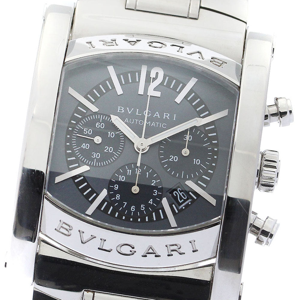 BVLGARI Assioma AA44SCH Chronograph Date Navy Dial Automatic Men's Watch_884863