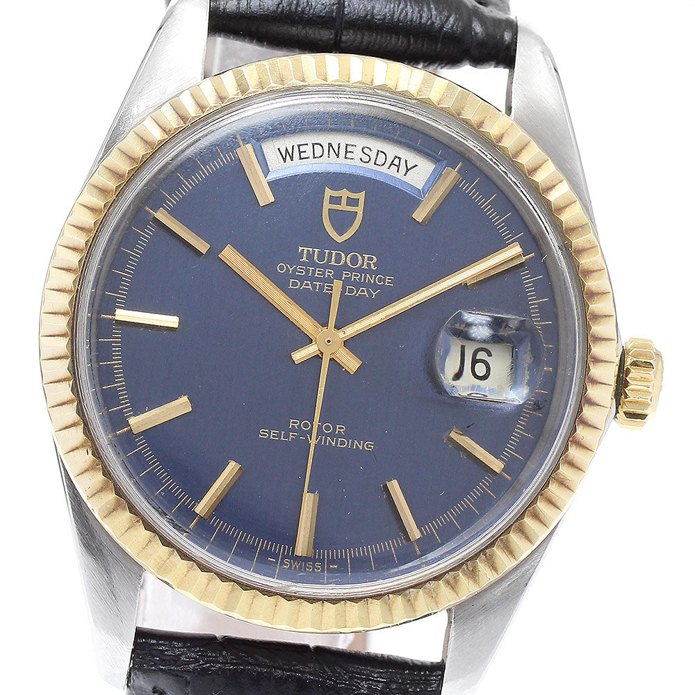 TUDOR Oyster Prince Date Day 7019/3 Cal.1895 YG bezel Navy Dial Automatic Men's Watch_884919