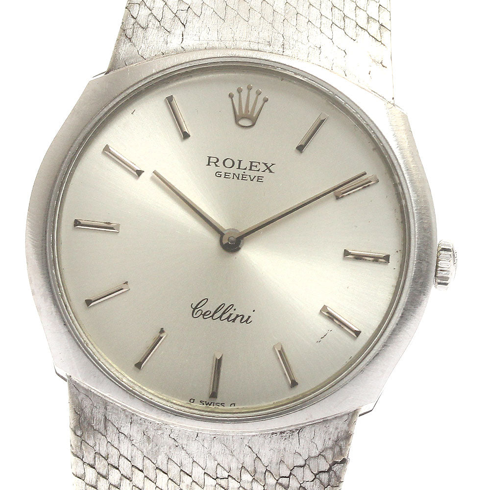 ROLEX Cellini 3804 K18WG Cal.1600 Silver Dial Hand Winding Men's Watch_884958