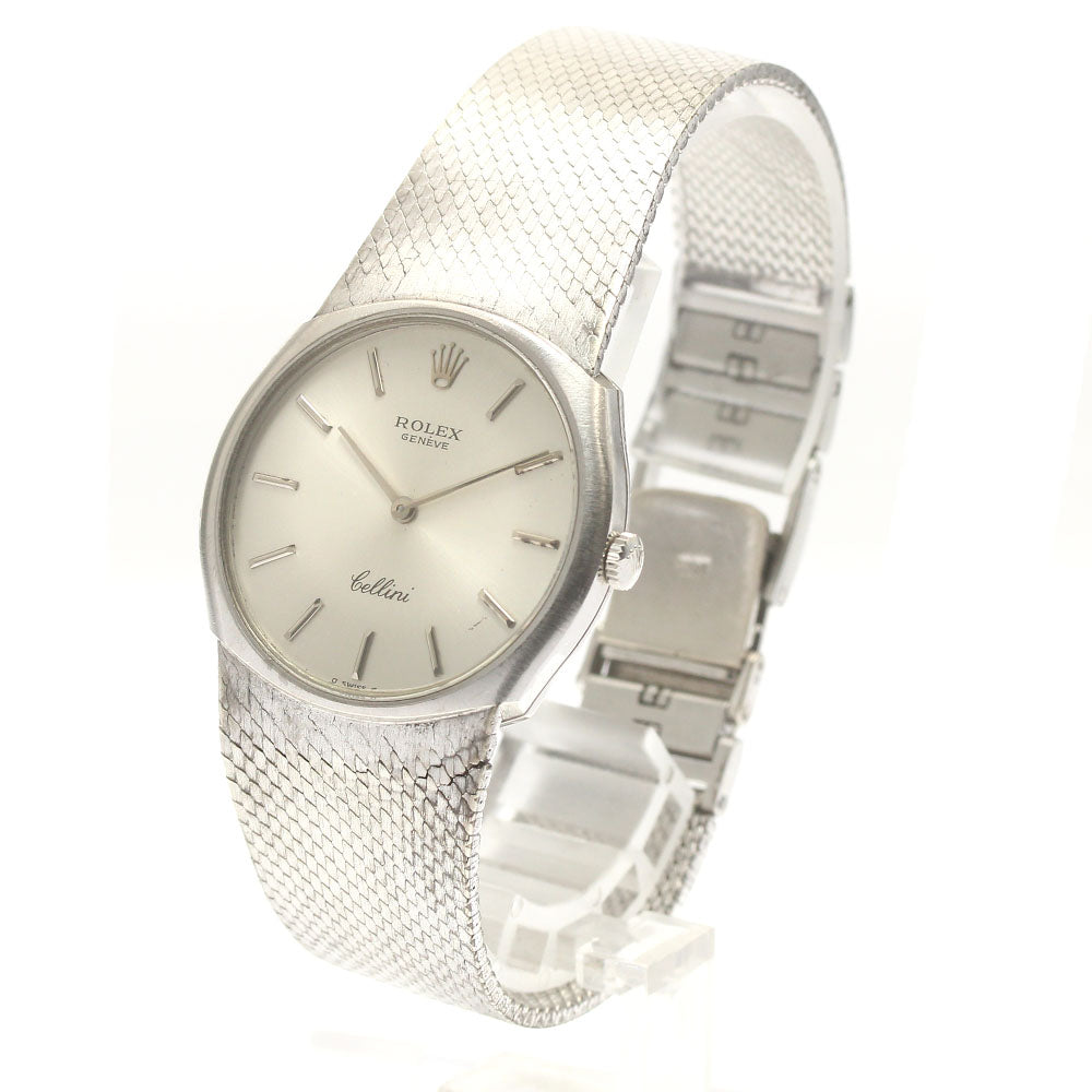 ROLEX Cellini 3804 K18WG Cal.1600 Silver Dial Hand Winding Men's Watch_884958