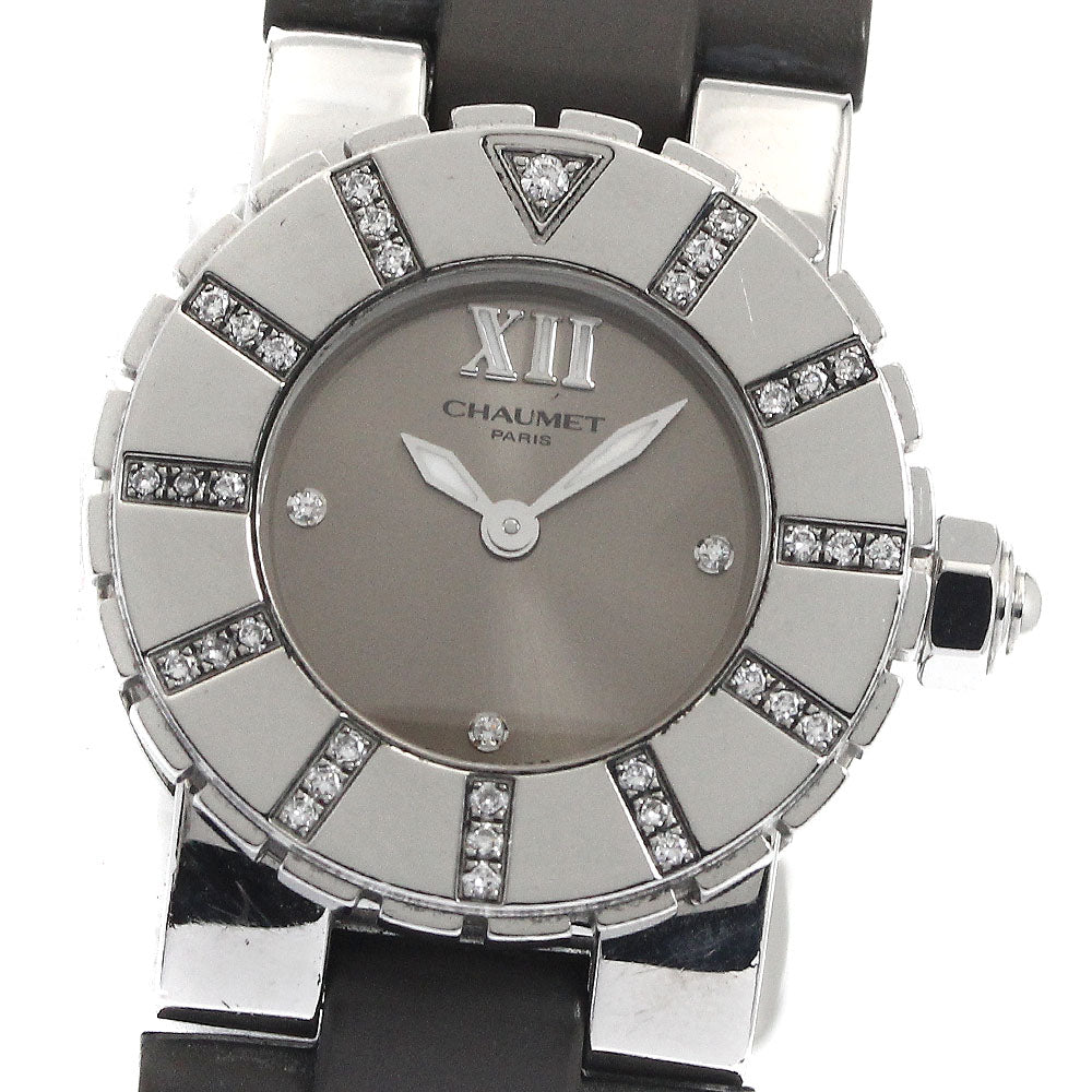 Chaumet Class one Diamond Bezel Brown Dial Quartz Ladies Watch_884970