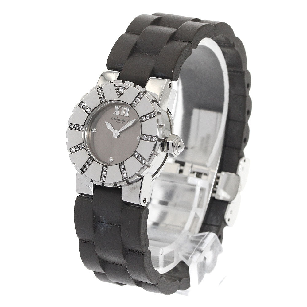 Chaumet Class one Diamond Bezel Brown Dial Quartz Ladies Watch_884970