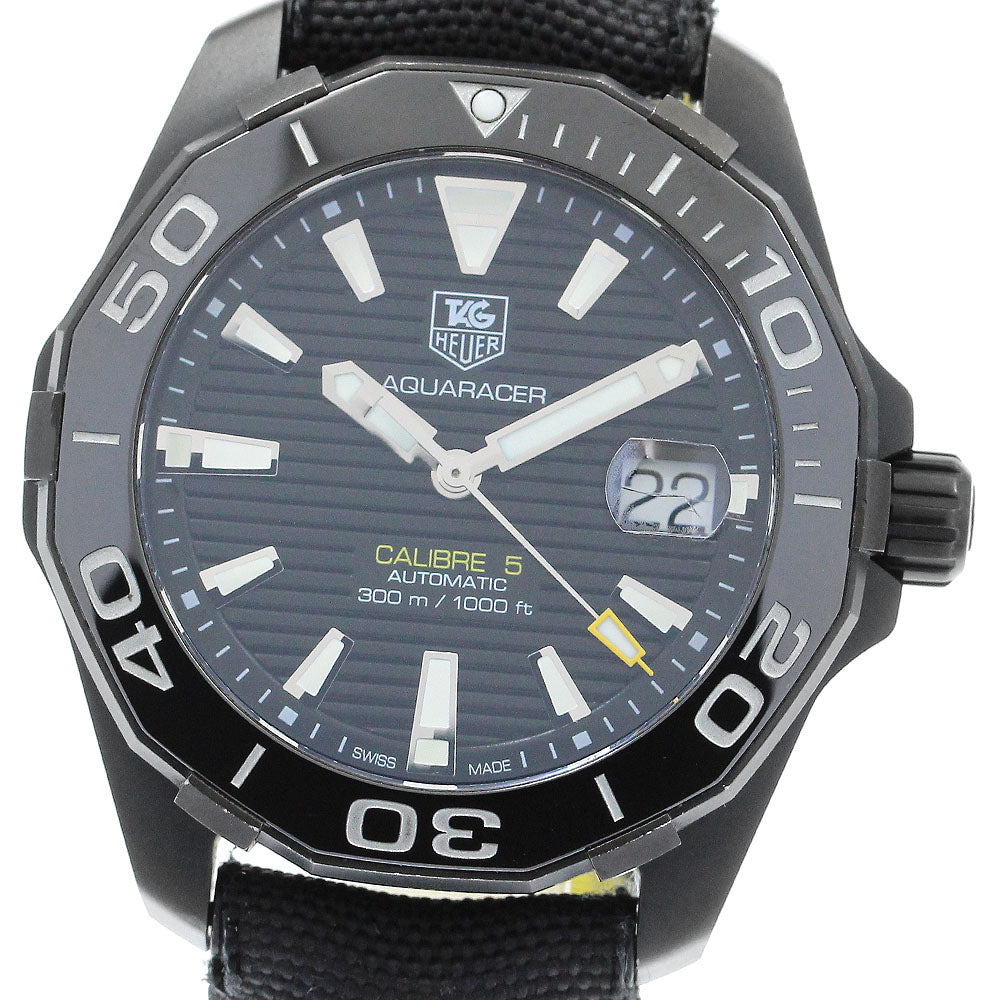 TAG HEUER Aqua racer WAY218A Caliber 5 black Dial Automatic Men's Watch_884986