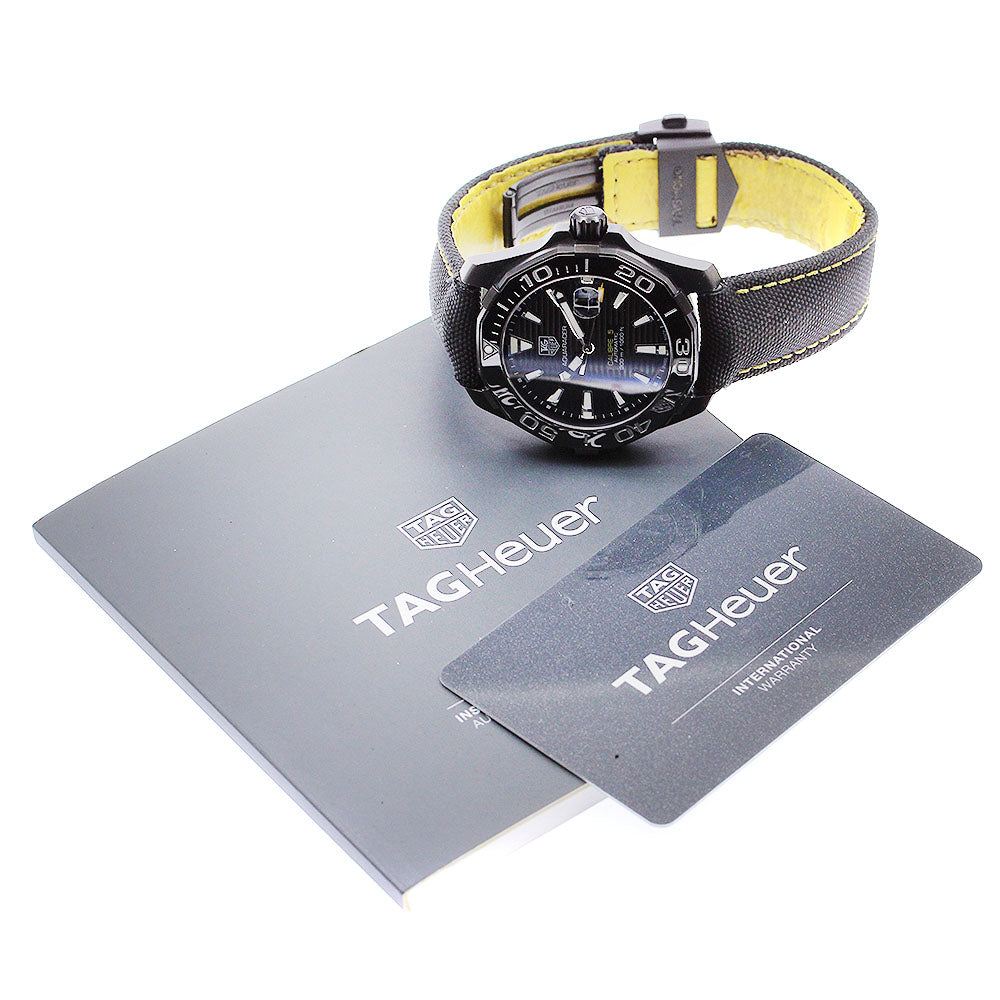 TAG HEUER Aqua racer WAY218A Caliber 5 black Dial Automatic Men's Watch_884986