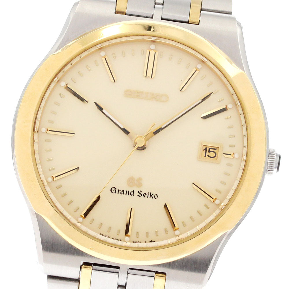 SEIKO Grand Seiko 8N65-9000/SBGG002 Date gold Dial Quartz Men's Watch_885009
