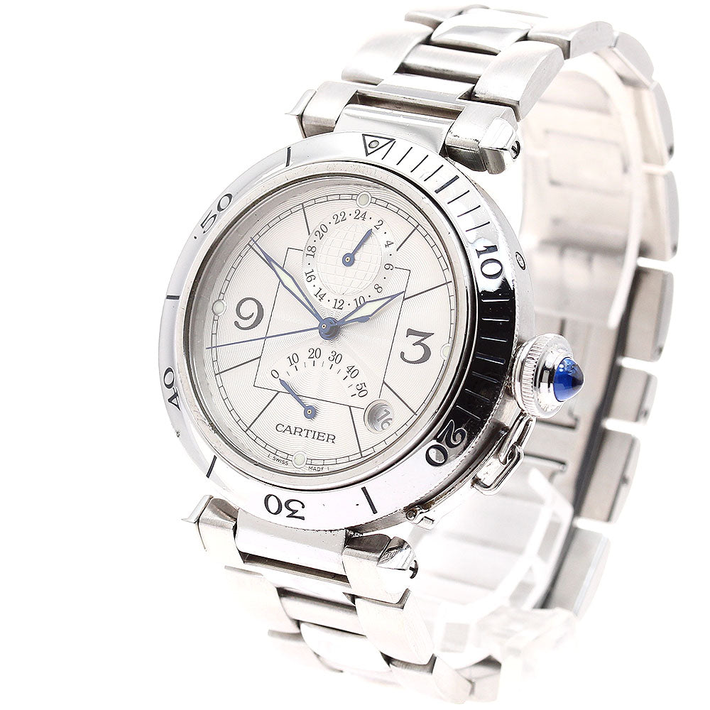 CARTIER Pasha 38mm W31037H3 GMT power reserve Automatic Men's Watch_885072