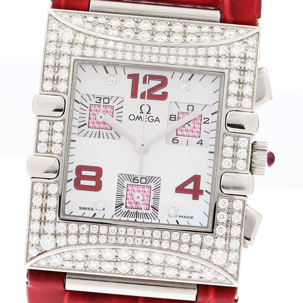 OMEGA Constellation Quadra 1845.81.31 Diamond bezel 4P White shell Dial Quartz Ladies Watch_885100