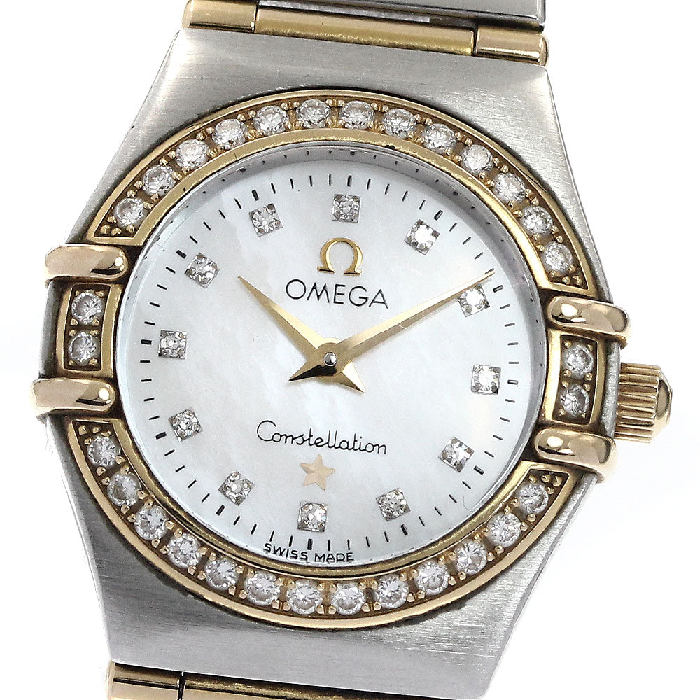 OMEGA Constellation Mini 1267.75 12P diamond bezel full bar Quartz Ladies_885138