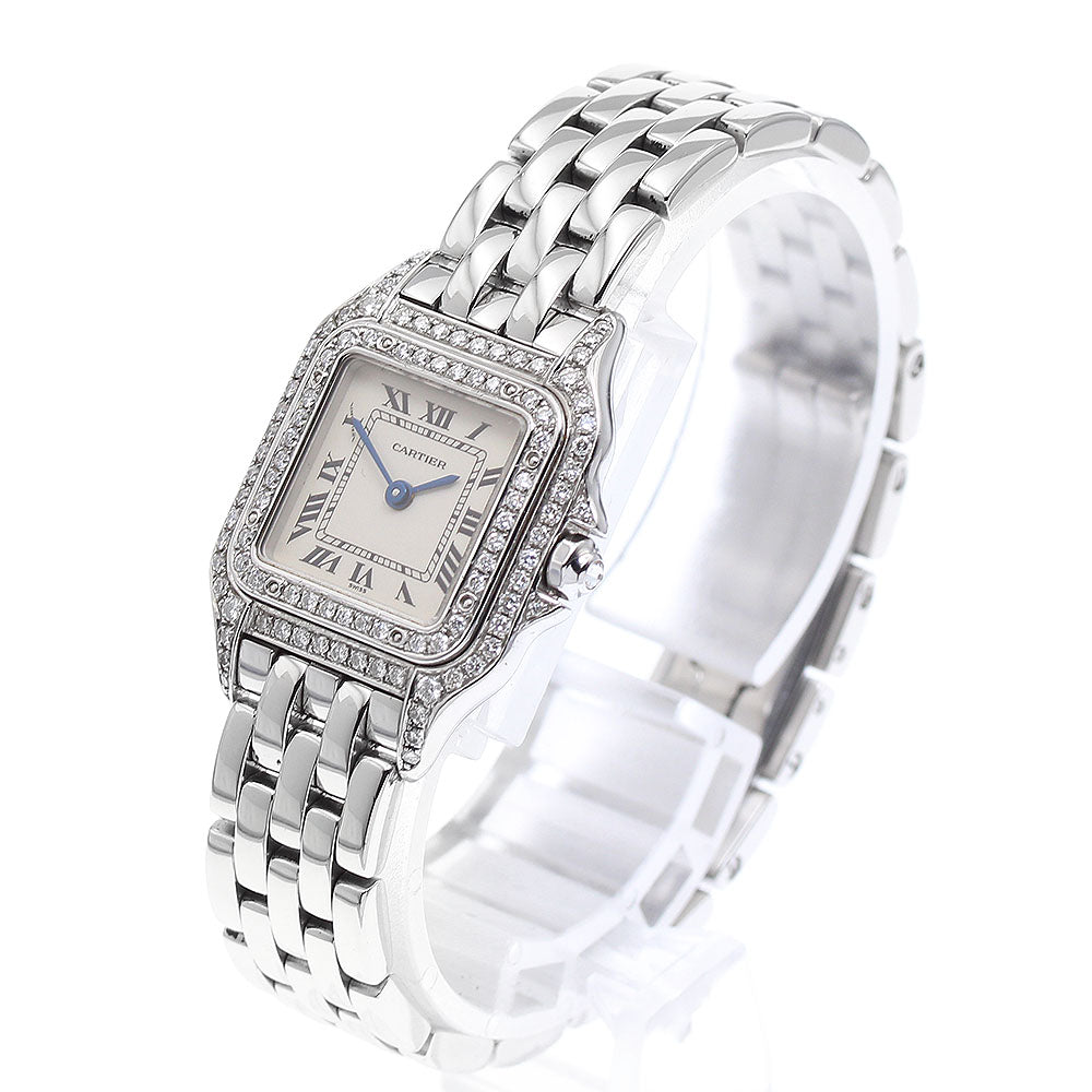CARTIER PANTHERESM W25033P5 After diamond beige Dial Quartz Ladies Watch_885150