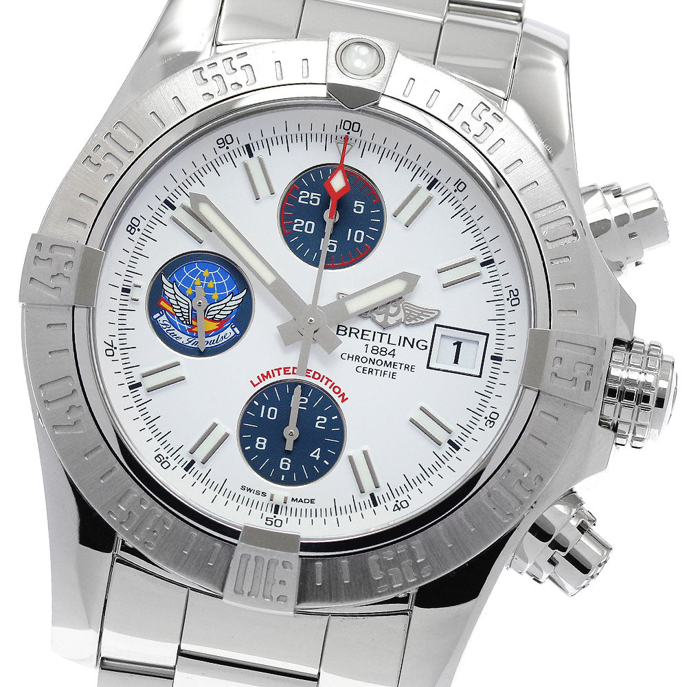 BREITLING Avenger II A13381 Blue Impulse white Dial Automatic Men's Watch_885162