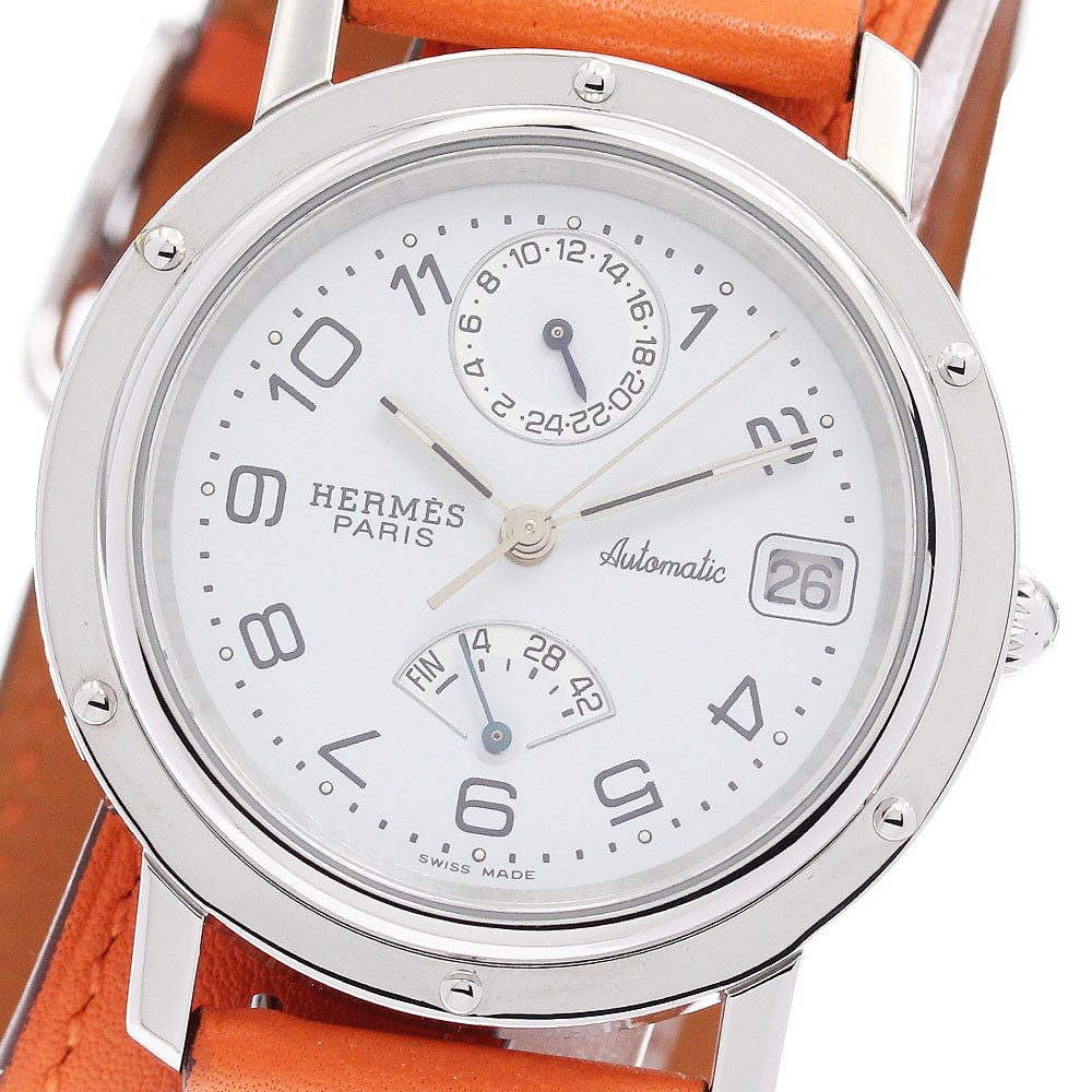 HERMES Clipper CL5.710 Double Tour white Dial Automatic Men's Watch_885168