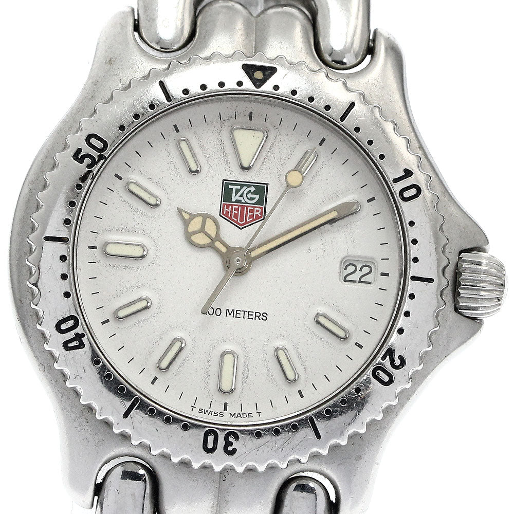 TAG HEUER S/el S99.013M Date Beige Dial Quartz Boy's Watch_885177