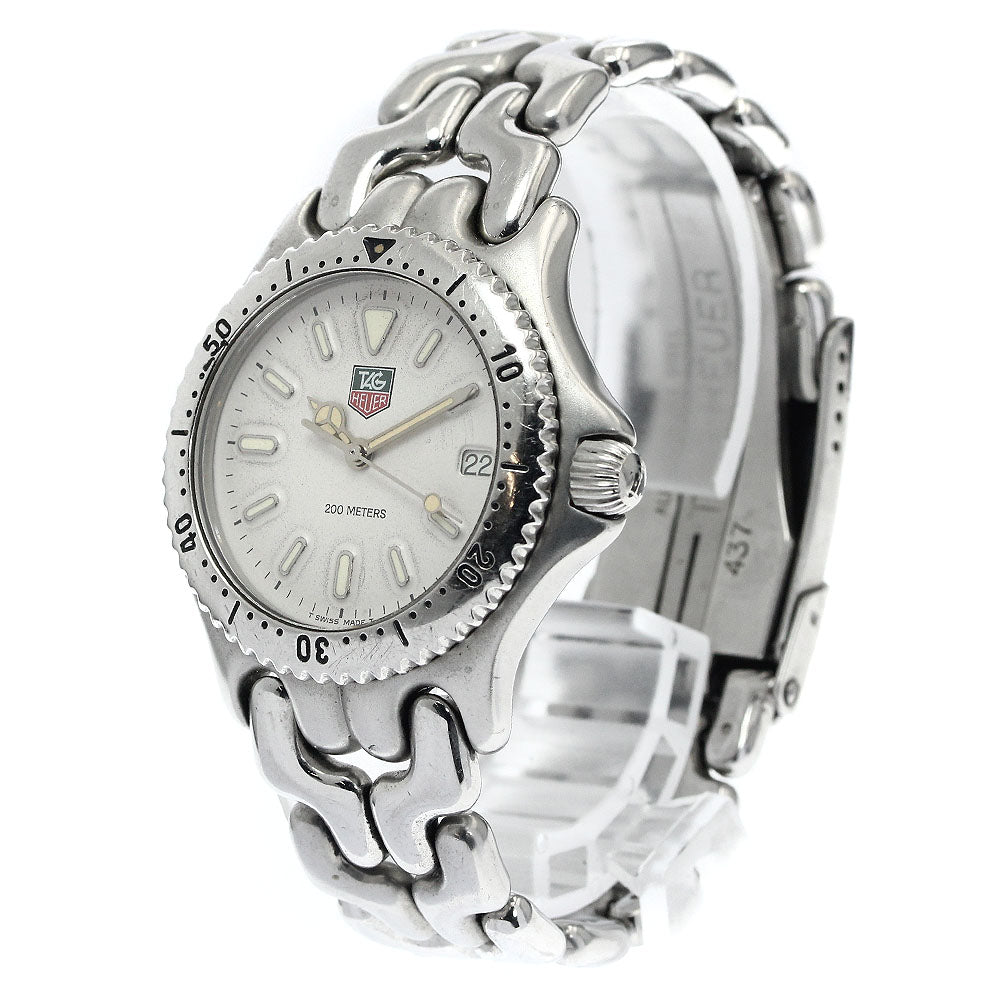 TAG HEUER S/el S99.013M Date Beige Dial Quartz Boy's Watch_885177
