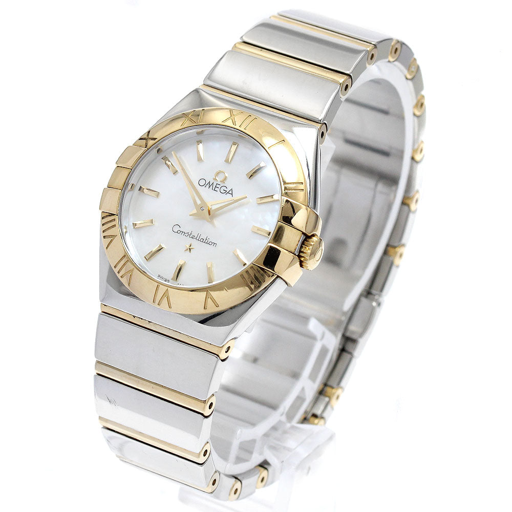 OMEGA Constellation 123.20.27.60.05.002 K18YGBezel Mother of Pearl White shell Dial Quartz Ladies Watch_885192